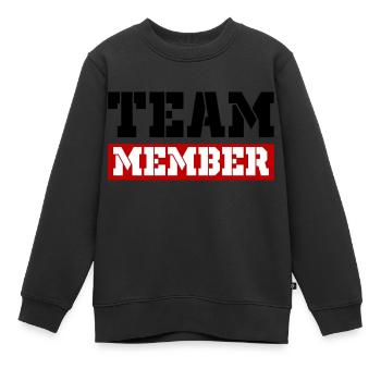 Team Mitglied - Kinder Premium Organic Sweatshirt - Schwarz - Vorne - AI Model Kid Female (0cm)