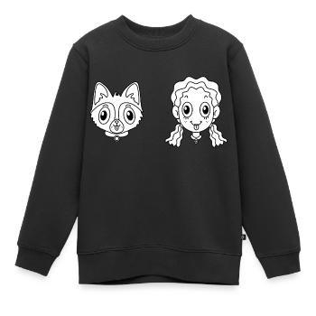 Haustier Hund - Kinder Premium Organic Sweatshirt - Schwarz - Vorne - AI Model Kid Female (0cm)