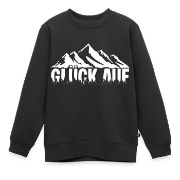 Glueck auf Berg - Kinder Premium Organic Sweatshirt - Schwarz - Vorne - AI Model Kid Female (0cm)