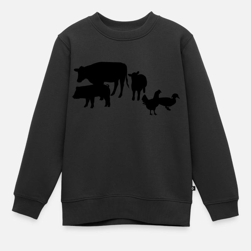 La ferme des animaux - Sweat Premium enfant bio - noir