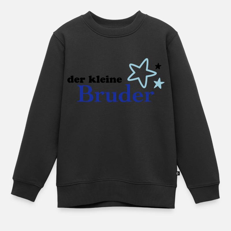 der kleine Bruder - Kinder Premium Organic Sweatshirt - Schwarz