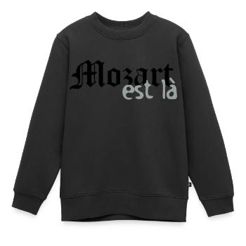 mozart est là - Sweat Premium enfant bio - noir - Devant - AI Model Kid Female (0cm)
