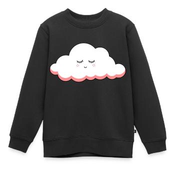 Schlaf Wolke mit Wimpern - Kinder Premium Organic Sweatshirt - Schwarz - Vorne - AI Model Kid Female (0cm)