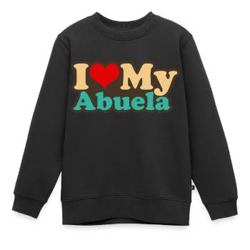 i love my abuela - Kinder Premium Organic Sweatshirt - Schwarz - Vorne - AI Model Kid Female (0cm)