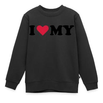 I love my - Kinder Premium Organic Sweatshirt - Schwarz - Vorne - AI Model Kid Female (0cm)