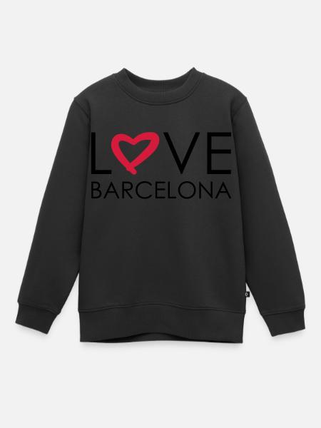 amour barcelona - Sweat Premium enfant bio - noir