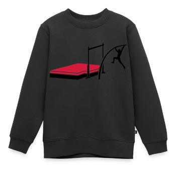 Stabhochsprung - Kinder Premium Organic Sweatshirt - Schwarz - Vorne - AI Model Kid Female (0cm)