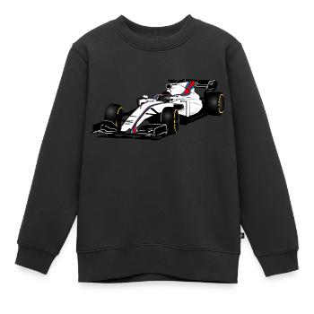 Racecar - Rennauto - Kinder Premium Organic Sweatshirt - Schwarz - Vorne - AI Model Kid Female (0cm)