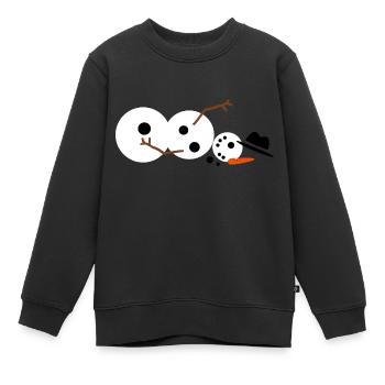 Schneemann - Kinder Premium Organic Sweatshirt - Schwarz - Vorne - AI Model Kid Female (0cm)