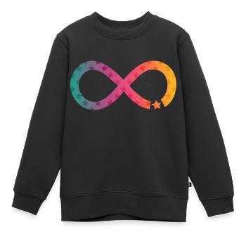 Unendlichkeit Stern Regenbogen - Kinder Premium Organic Sweatshirt - Schwarz - Vorne - AI Model Kid Female (0cm)