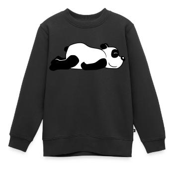 Panda Baer Suess - Kinder Premium Organic Sweatshirt - Schwarz - Vorne - AI Model Kid Female (0cm)