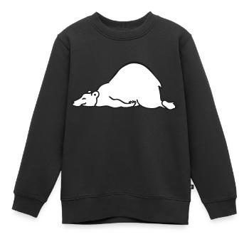 Der faule Paule Sleeping bear Schlafender Bär - Kinder Premium Organic Sweatshirt - Schwarz - Vorne - AI Model Kid Female (0cm)