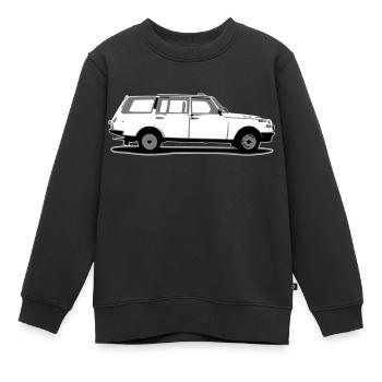 Wartburg 2 - Sweat Premium enfant bio - noir - Devant - AI Model Kid Female (0cm)