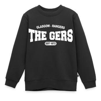 GLASGOW die Gers - Kinder Premium Organic Sweatshirt - Schwarz - Vorne - AI Model Kid Female (0cm)