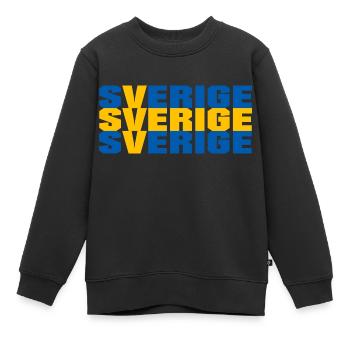 Schweden Schwedisch Sverige - Kinder Premium Organic Sweatshirt - Schwarz - Vorne - AI Model Kid Female (0cm)