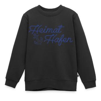Heimat Hafen - Kinder Premium Organic Sweatshirt - Schwarz - Vorne - AI Model Kid Female (0cm)