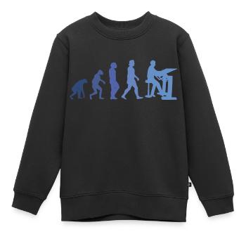 Draughtsman Evolution Client Architecte Directeur de la construction - Sweat Premium enfant bio - noir - Devant - AI Model Kid Female (0cm)