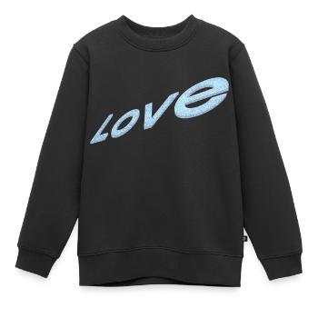 Love - Kinder Premium Organic Sweatshirt - Schwarz - Vorne - AI Model Kid Female (0cm)
