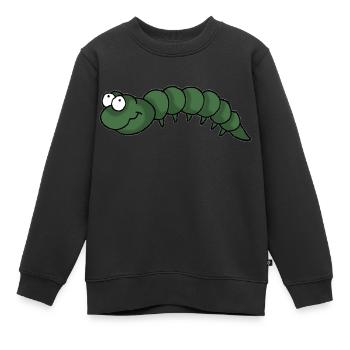 Raupe - Kinder Premium Organic Sweatshirt - Schwarz - Vorne - AI Model Kid Female (0cm)