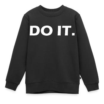 Fais-le. - Sweat Premium enfant bio - noir - Devant - AI Model Kid Female (0cm)