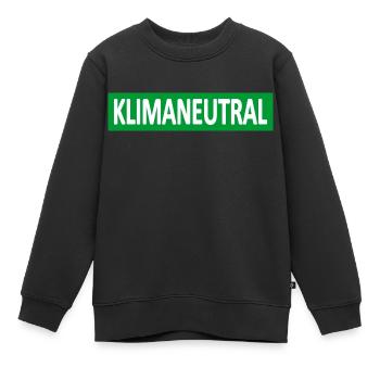Klimaneutral-Klima-Statement - Kinder Premium Organic Sweatshirt - Schwarz - Vorne - AI Model Kid Female (0cm)