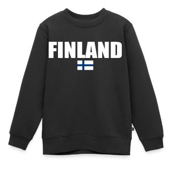 Finnland - Kinder Premium Organic Sweatshirt - Schwarz - Vorne - AI Model Kid Female (0cm)