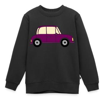 Voiture en violet - Sweat Premium enfant bio - noir - Devant - AI Model Kid Female (0cm)