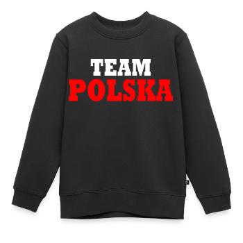 Team polska - Sweat Premium enfant bio - noir - Devant - AI Model Kid Female (0cm)