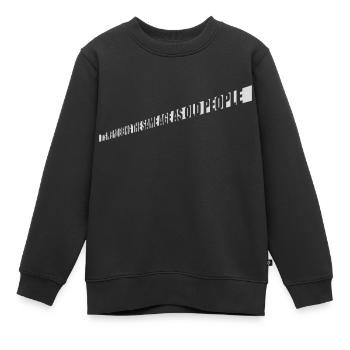 être âgé - Sweat Premium enfant bio - noir - Devant - AI Model Kid Female (0cm)