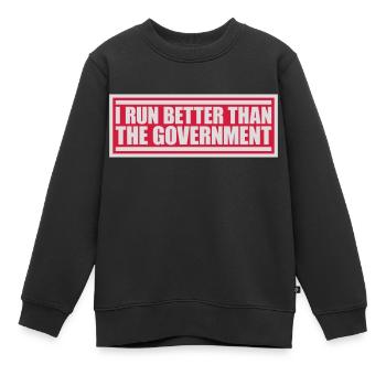 mieux fonctionner que le gouvernement - Sweat Premium enfant bio - noir - Devant - AI Model Kid Female (0cm)