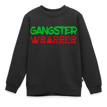 Gangster Wrapper - Kinder Premium Organic Sweatshirt - Schwarz - Vorne - AI Model Kid Female (0cm)