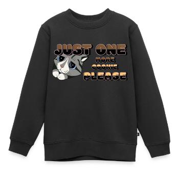 Nur noch einen Keks, bitte - Kinder Premium Organic Sweatshirt - Schwarz - Vorne - AI Model Kid Female (0cm)
