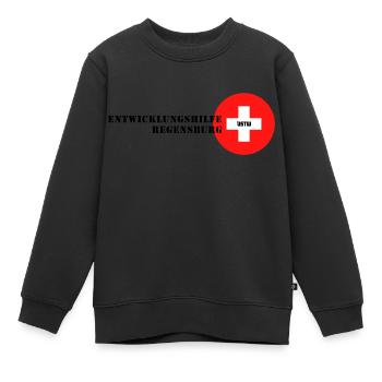 Regensburg Entwicklungshilfe - Kinder Premium Organic Sweatshirt - Schwarz - Vorne - AI Model Kid Female (0cm)
