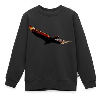 aigle - Sweat Premium enfant bio - noir - Devant - AI Model Kid Female (0cm)