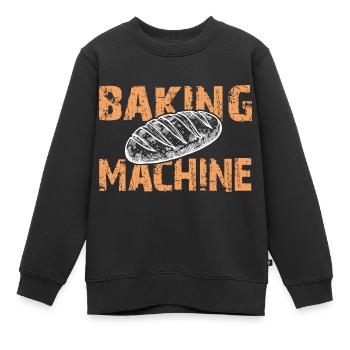 Ich backe mein Brot selbst - Kinder Premium Organic Sweatshirt - Schwarz - Vorne - AI Model Kid Female (0cm)