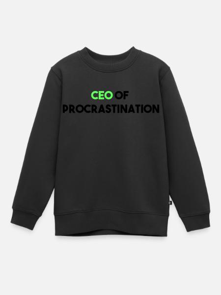 PDG DE LA PROCRASTINATION - Sweat Premium enfant bio - noir