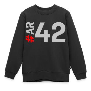 AR42-KARTON - Kinder Premium Organic Sweatshirt - Schwarz - Vorne - AI Model Kid Female (0cm)