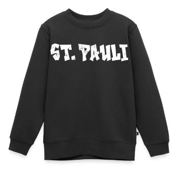 SAINT-PAULI - Sweat Premium enfant bio - noir - Devant - AI Model Kid Female (0cm)