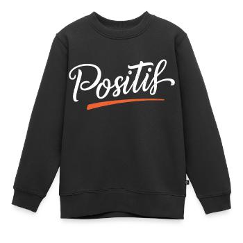 Positif - Sweat Premium enfant bio - noir - Devant - AI Model Kid Female (0cm)