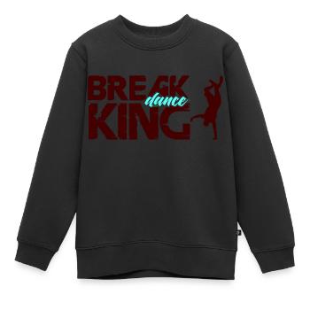 Roi du break dance - Sweat Premium enfant bio - noir - Devant - AI Model Kid Female (0cm)