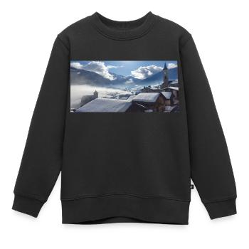 Winter Panorama - Kinder Premium Organic Sweatshirt - Schwarz - Vorne - AI Model Kid Female (0cm)