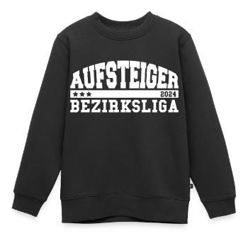 Aufsteiger 2024 Bezirksliga Aufstieg Fußball - Kinder Premium Organic Sweatshirt - Schwarz - Vorne - AI Model Kid Female (0cm)