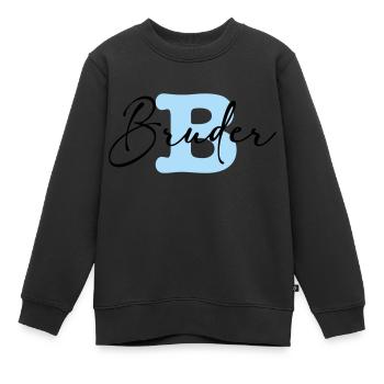 bruder - Kinder Premium Organic Sweatshirt - Schwarz - Vorne - AI Model Kid Female (0cm)