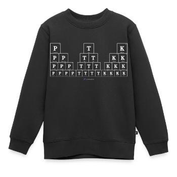 P T K (dunkle Stoffe) - Kinder Premium Organic Sweatshirt - Schwarz - Vorne - AI Model Kid Female (0cm)