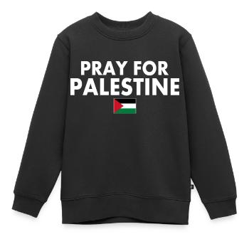 Pray for palestine - Kinder Premium Organic Sweatshirt - Schwarz - Vorne - AI Model Kid Female (0cm)