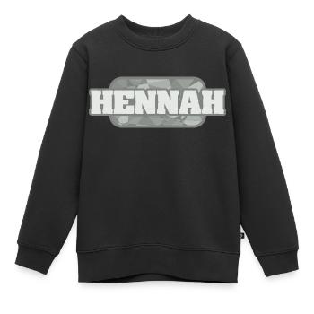 Gesundheit Hennah - Kinder Premium Organic Sweatshirt - Schwarz - Vorne - AI Model Kid Female (0cm)