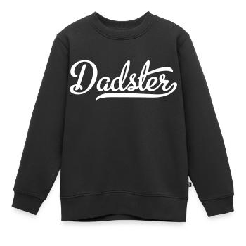 Dadster - Kinder Premium Organic Sweatshirt - Schwarz - Vorne - AI Model Kid Female (0cm)