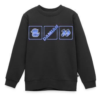 Geburt Damian - Kinder Premium Organic Sweatshirt - Schwarz - Vorne - AI Model Kid Female (0cm)