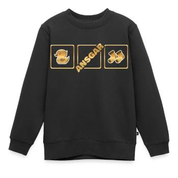 Ansgar als Geburt - Kinder Premium Organic Sweatshirt - Schwarz - Vorne - AI Model Kid Female (0cm)