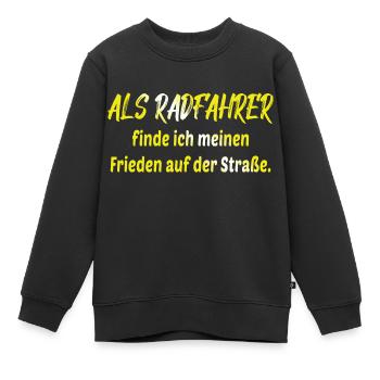 Fahrrad Fahrrad Fahrrad Fahrrad Biker Mountainbike - Kinder Premium Organic Sweatshirt - Schwarz - Vorne - AI Model Kid Female (0cm)